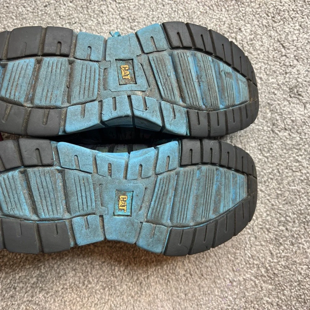 Caterpillar CAT shoes Mens 7 Work Blue Black‎ Sneaker ergo composite toe